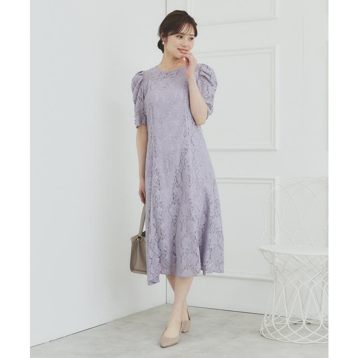 総レースギャザースリーブワンピース【洗濯機洗い可】 | index | 詳細画像6 