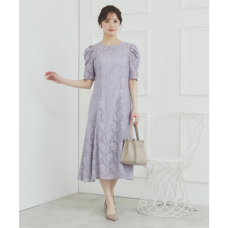 総レースギャザースリーブワンピース【洗濯機洗い可】 | index | 詳細画像7 