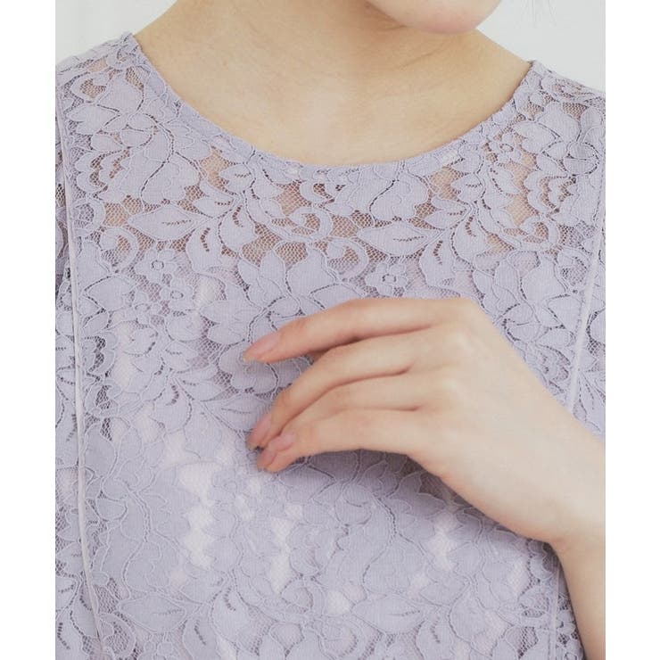 総レースギャザースリーブワンピース【洗濯機洗い可】 | index | 詳細画像16 