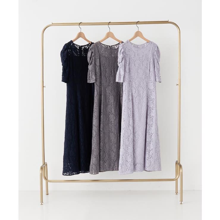 総レースギャザースリーブワンピース【洗濯機洗い可】 | index | 詳細画像21 