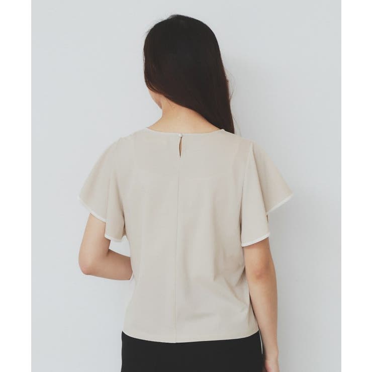 バイカラーフレアスリーブトップス【洗濯機洗い可】 | index | 詳細画像15 