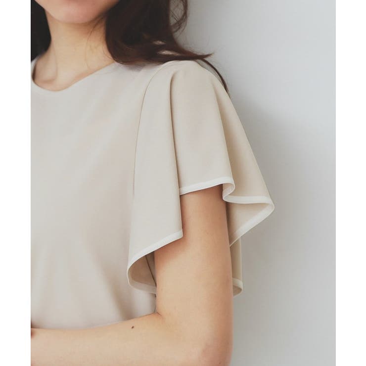 バイカラーフレアスリーブトップス【洗濯機洗い可】 | index | 詳細画像18 