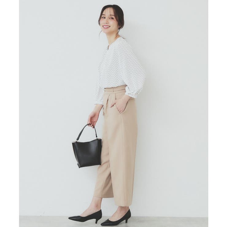 2WAYキーネックタックブラウス【洗濯機洗い可/防シワ】 | index | 詳細画像25 