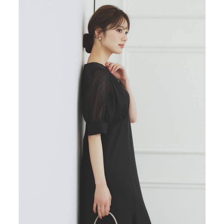 マーメイドサテンワンピース【洗濯機洗い可/イージーアイロン】 | index | 詳細画像5 