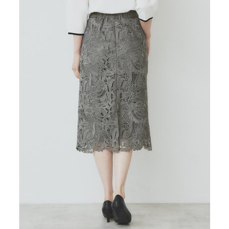 《XS-LLサイズ》フラワーレースタイトスカート【洗濯機洗い可】 | index | 詳細画像21 