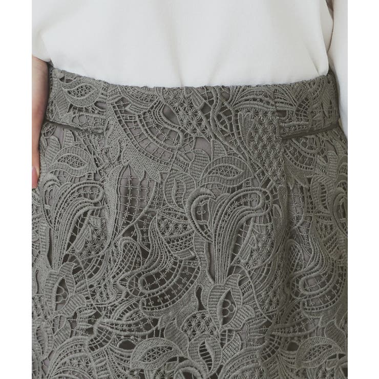 《XS-LLサイズ》フラワーレースタイトスカート【洗濯機洗い可】 | index | 詳細画像22 
