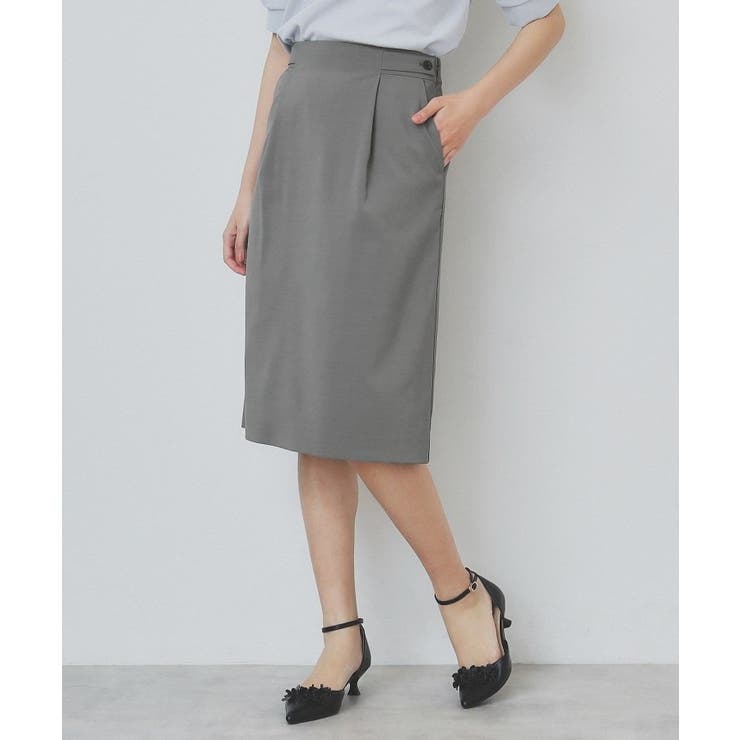 ストレッチセミタイトスカート/セットアップ対応【洗濯機洗い可/抗ピル】 | index | 詳細画像1 