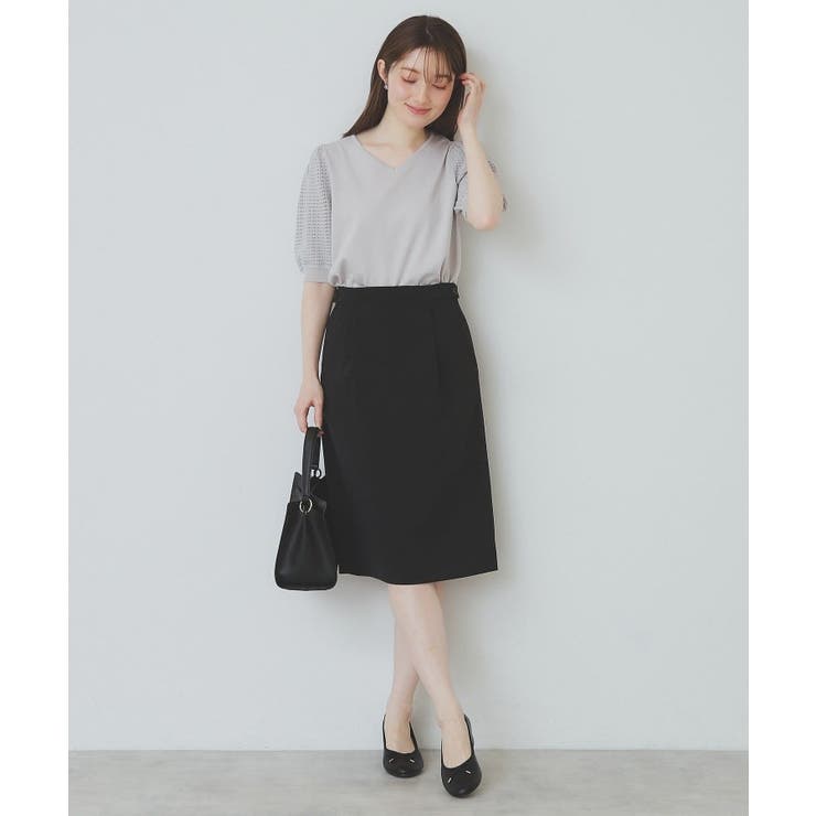 ストレッチセミタイトスカート/セットアップ対応【洗濯機洗い可/抗ピル】 | index | 詳細画像6 
