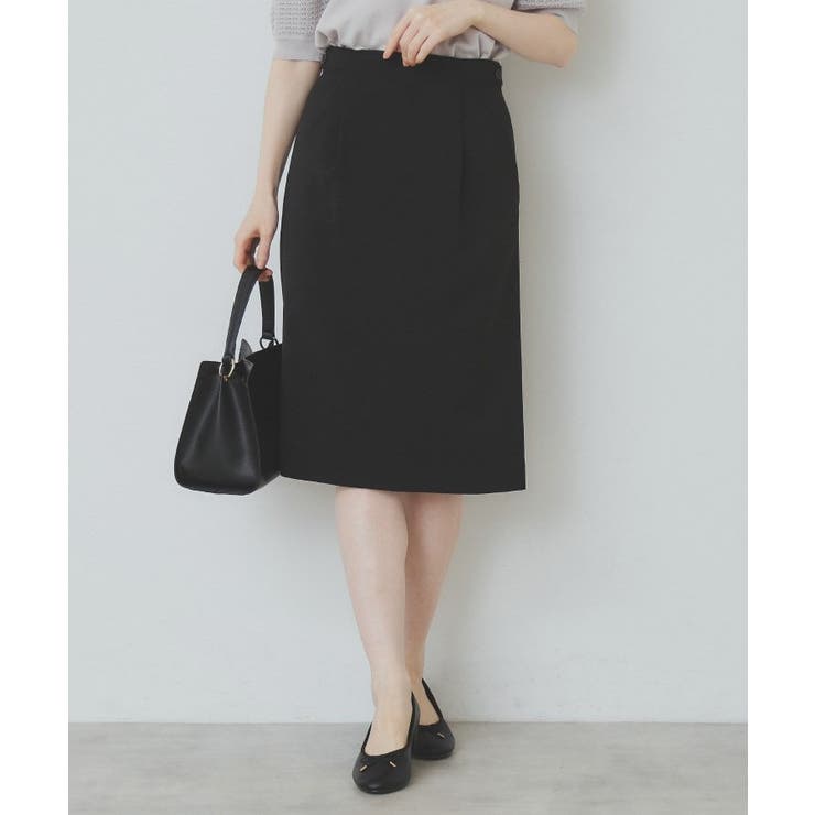 ブラック(019) | ストレッチセミタイトスカート/セットアップ対応【洗濯機洗い可/抗ピル】 | index