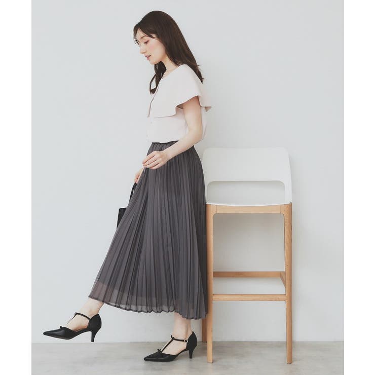 シアープリーツフレアスカート【洗濯機洗い可】 | index | 詳細画像14 