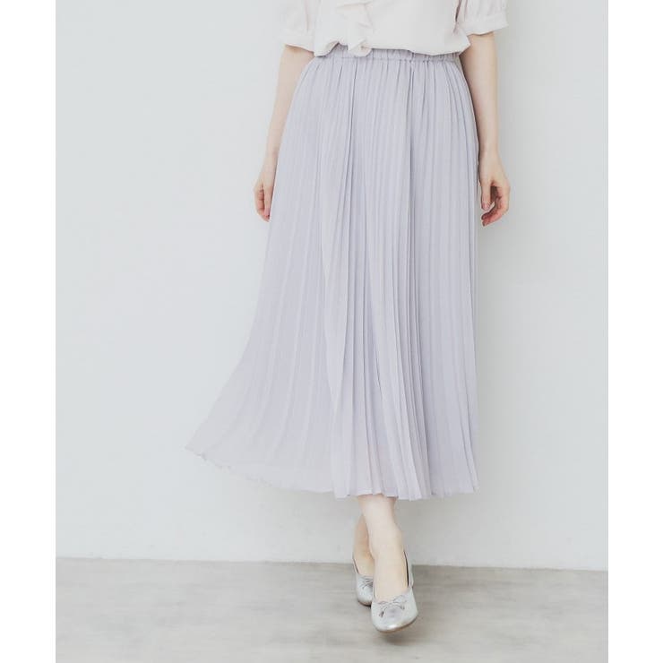 ライトグレー(011) | シアープリーツフレアスカート【洗濯機洗い可】 | index