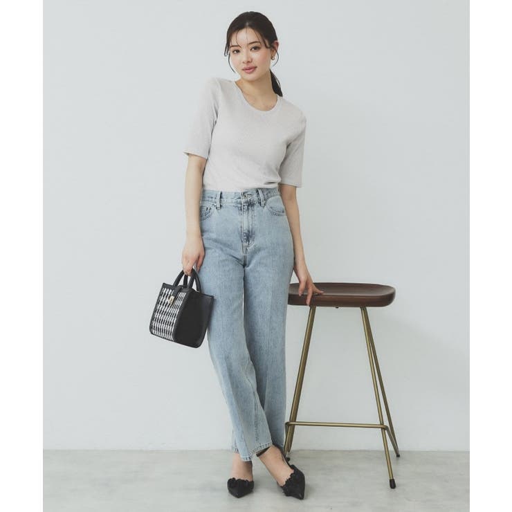 ラメリブクルーネックトップス【洗濯機洗い可】 | index | 詳細画像2 