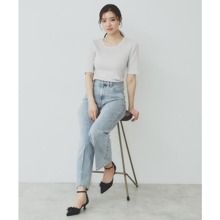 ラメリブクルーネックトップス【洗濯機洗い可】 | index | 詳細画像3 