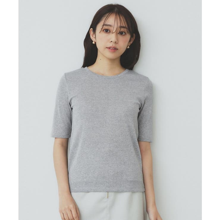 ラメリブクルーネックトップス【洗濯機洗い可】 | index | 詳細画像18 