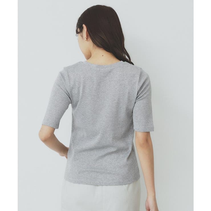 ラメリブクルーネックトップス【洗濯機洗い可】 | index | 詳細画像20 