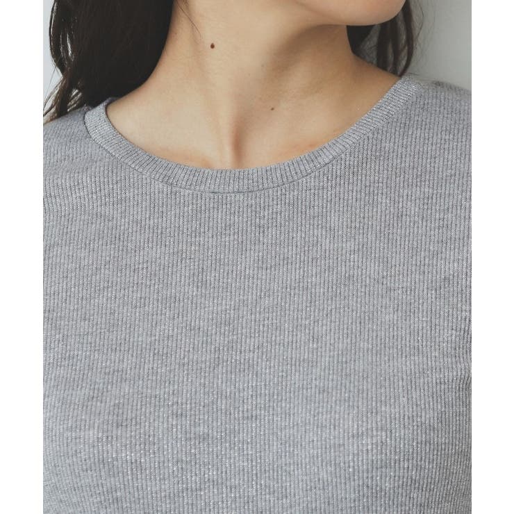 ラメリブクルーネックトップス【洗濯機洗い可】 | index | 詳細画像21 