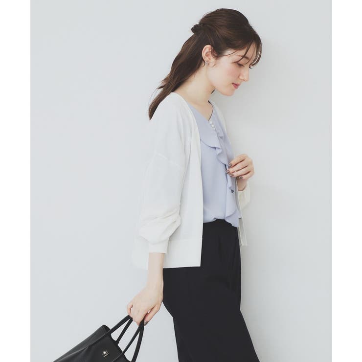 《6色展開》リラクシーショートカーディガン【洗濯機洗い可/接触冷感/抗ピル】 | index | 詳細画像17 