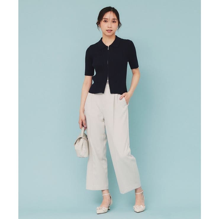 マルチボーダーダブルジップニット【洗濯機洗い可】 | index | 詳細画像6 