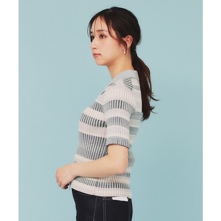 マルチボーダーダブルジップニット【洗濯機洗い可】 | index | 詳細画像14 