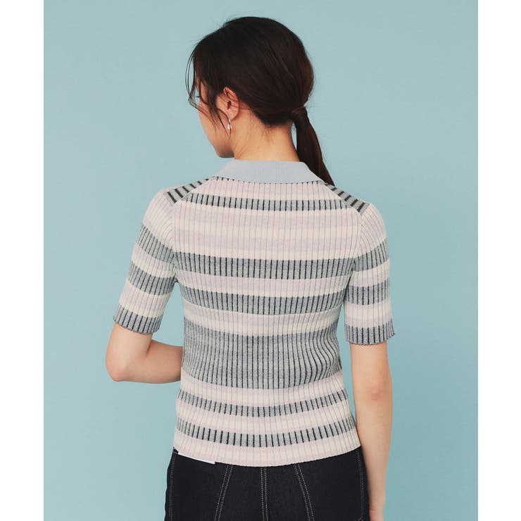 マルチボーダーダブルジップニット【洗濯機洗い可】 | index | 詳細画像15 