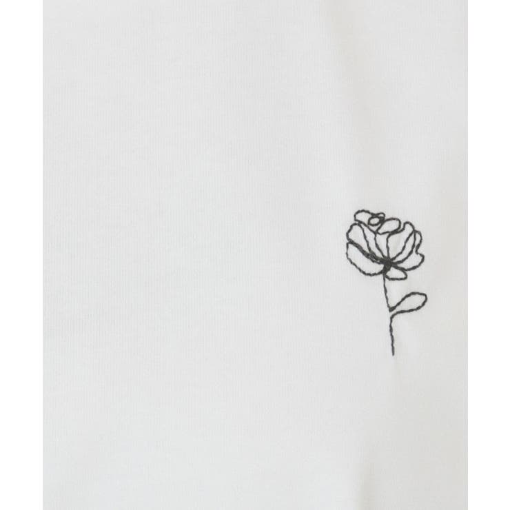 《6色展開 S 3Lサイズ》フラワー刺繍Tシャツ【汗ジミ防止 | index | 詳細画像6 