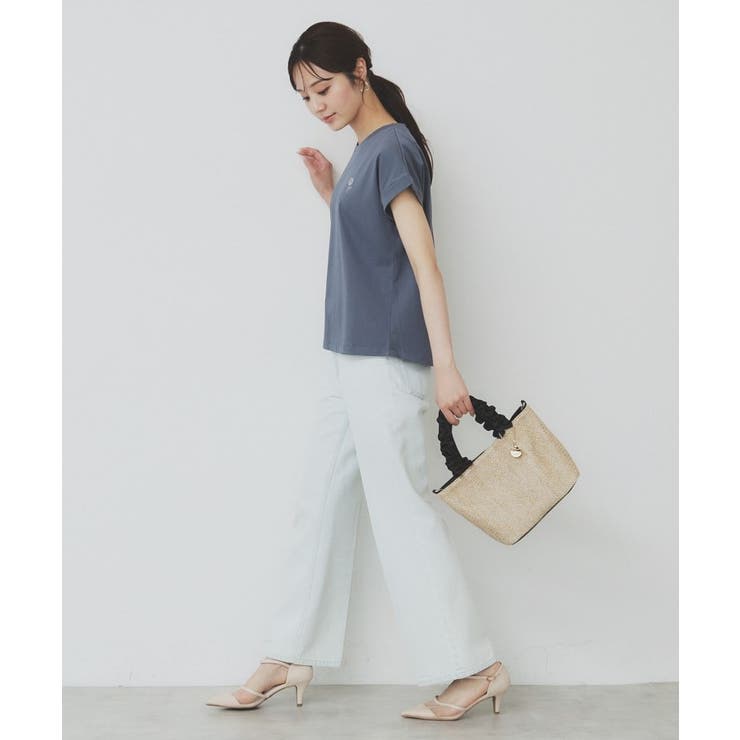 《6色展開 S 3Lサイズ》フラワー刺繍Tシャツ【汗ジミ防止 | index | 詳細画像9 