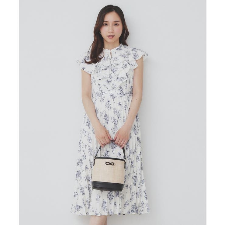 《美人百花掲載》フリルプリーツ花柄ワンピース【洗濯機洗い可 イージーアイロン 防… | index | 詳細画像9 