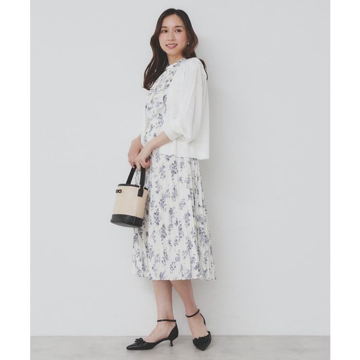 《美人百花掲載》フリルプリーツ花柄ワンピース【洗濯機洗い可 イージーアイロン 防… | index | 詳細画像11 