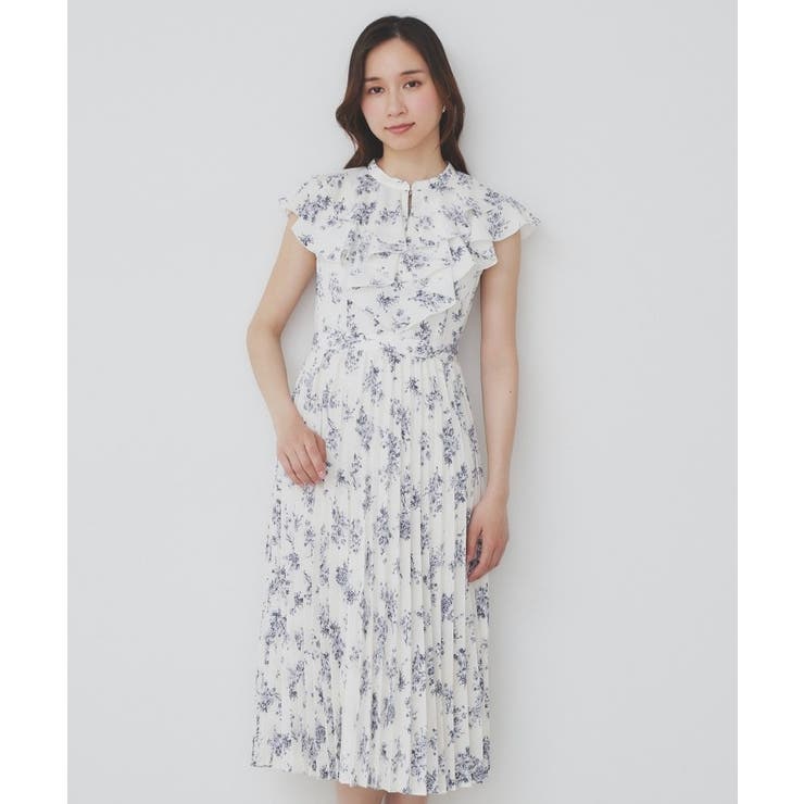 《美人百花掲載》フリルプリーツ花柄ワンピース【洗濯機洗い可 イージーアイロン 防… | index | 詳細画像13 