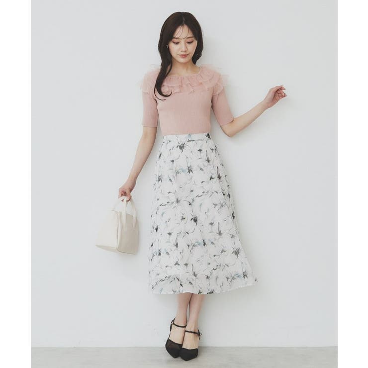 シアーフラワーフレアスカート【洗濯機洗い可】 | index | 詳細画像17 