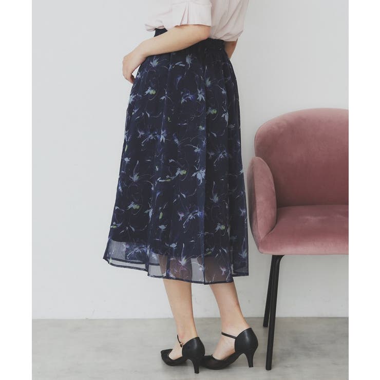 シアーフラワーフレアスカート【洗濯機洗い可】 | index | 詳細画像8 