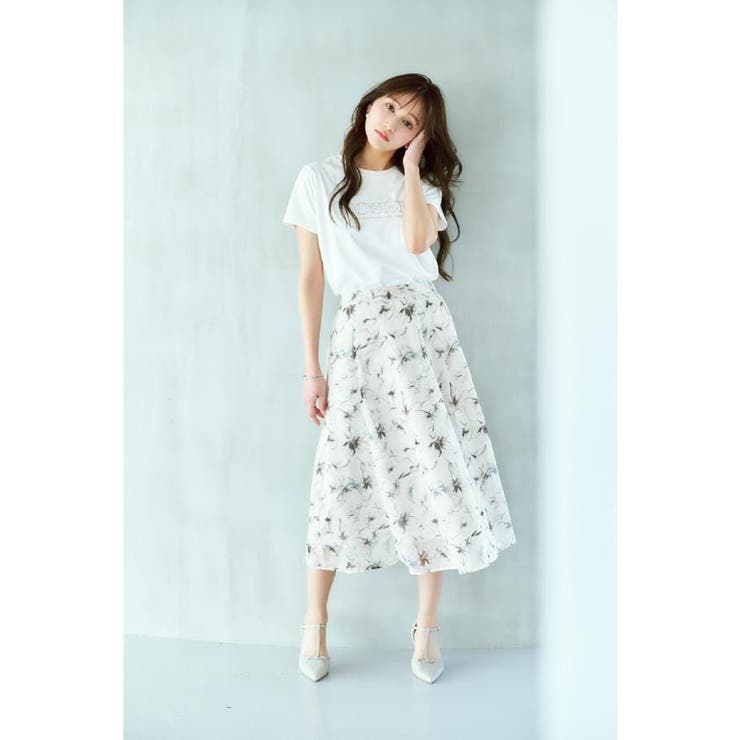 シアーフラワーフレアスカート【洗濯機洗い可】 | index | 詳細画像1 