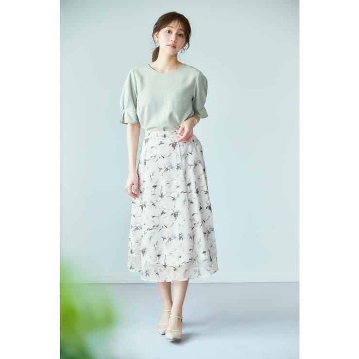 シアーフラワーフレアスカート【洗濯機洗い可】 | index | 詳細画像2 