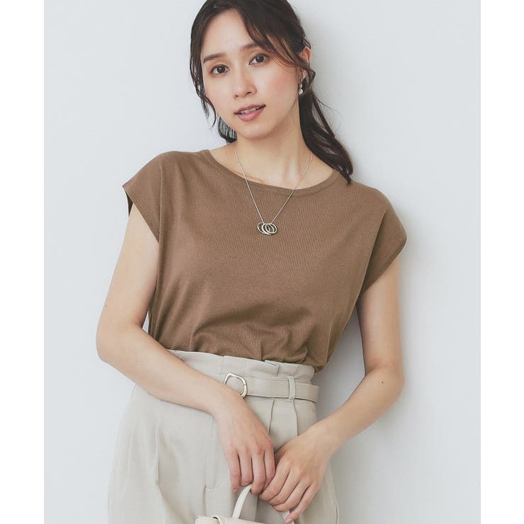 トープ(054) | 《XS-LLサイズ》フレンチスリーブニット【洗濯機洗い可/抗ピル】 | index