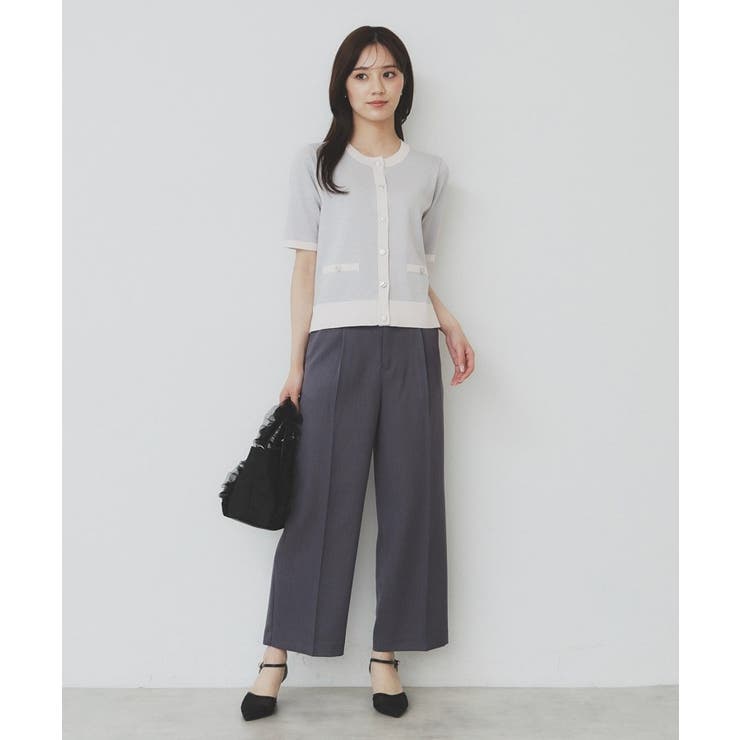 ラメバイカラー半袖カーディガン【洗濯機洗い可】 | index | 詳細画像4 