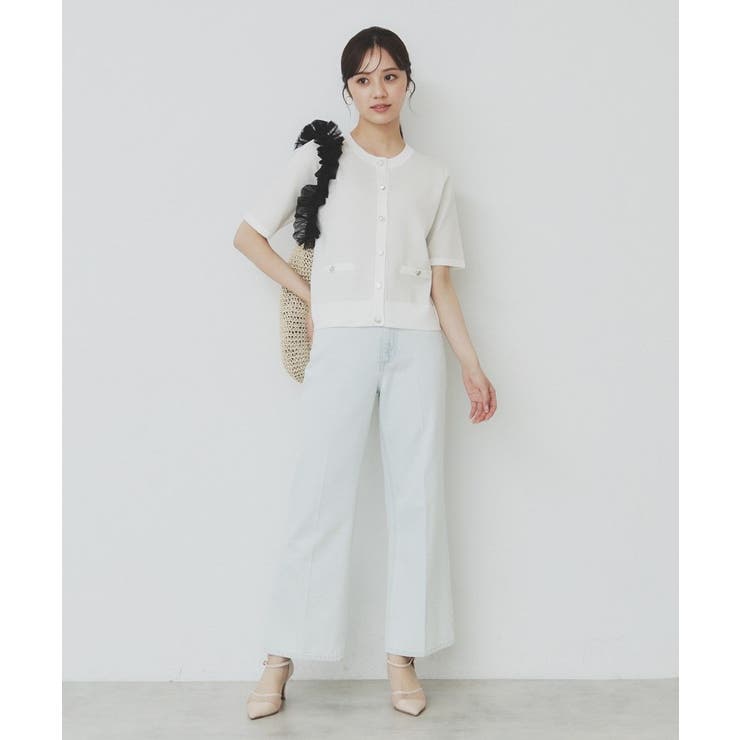 ラメバイカラー半袖カーディガン【洗濯機洗い可】 | index | 詳細画像12 