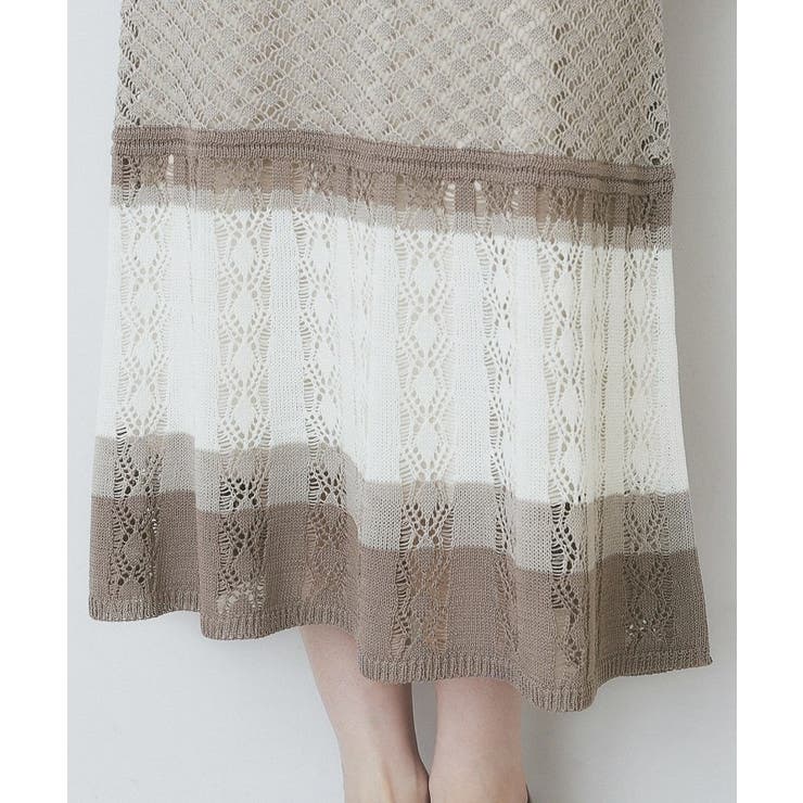 透かし編みフレアニットスカート/セットアップ対応【洗濯機洗い可】 | index | 詳細画像21 