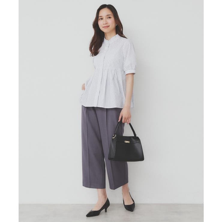 《5色展開》フリルバンドカラーペプラムブラウス【洗濯機洗い可 イージーアイロン … | index | 詳細画像3 