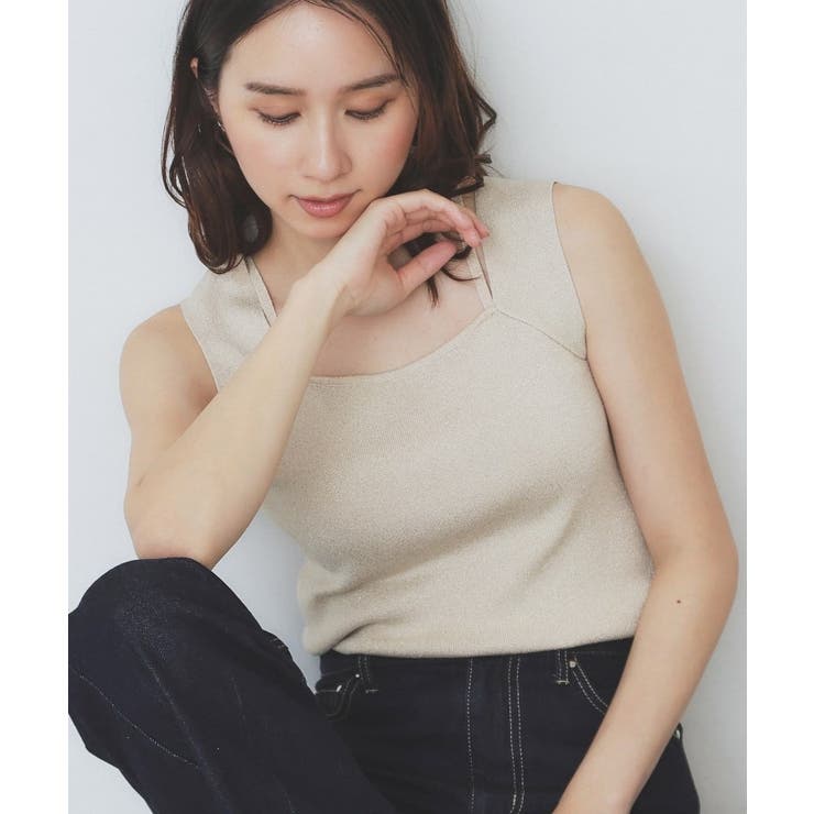 スクエアネックニットタンク【洗濯機洗い可】 | index | 詳細画像1 
