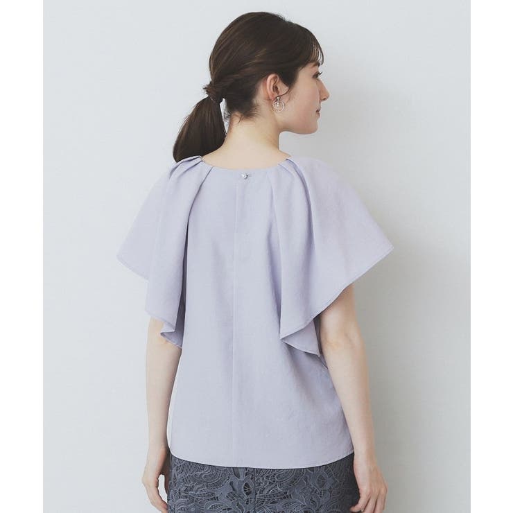 《7色展開 S LLサイズ》フリルタックスリーブキーネックブラウス【吸水速乾 | index | 詳細画像48 