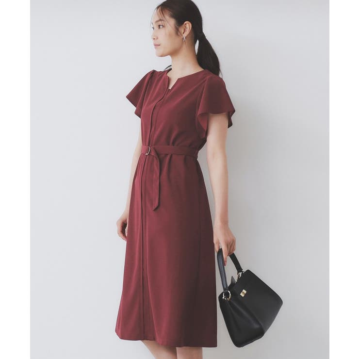 《S-3Lサイズ》フリルスリーブワンピース【洗濯機洗い可】 | index | 詳細画像9 