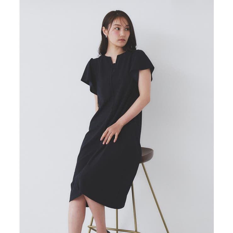 《S-3Lサイズ》フリルスリーブワンピース【洗濯機洗い可】 | index | 詳細画像18 