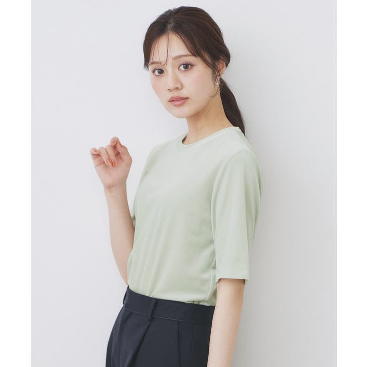 《andGIRL掲載》ベロアボクシーTシャツ【洗濯機洗い可】 | index | 詳細画像8 