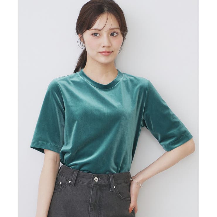 《andGIRL掲載》ベロアボクシーTシャツ【洗濯機洗い可】 | index | 詳細画像12 