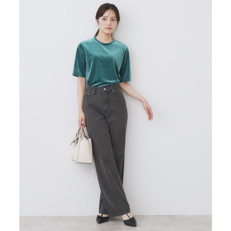 《andGIRL掲載》ベロアボクシーTシャツ【洗濯機洗い可】 | index | 詳細画像13 