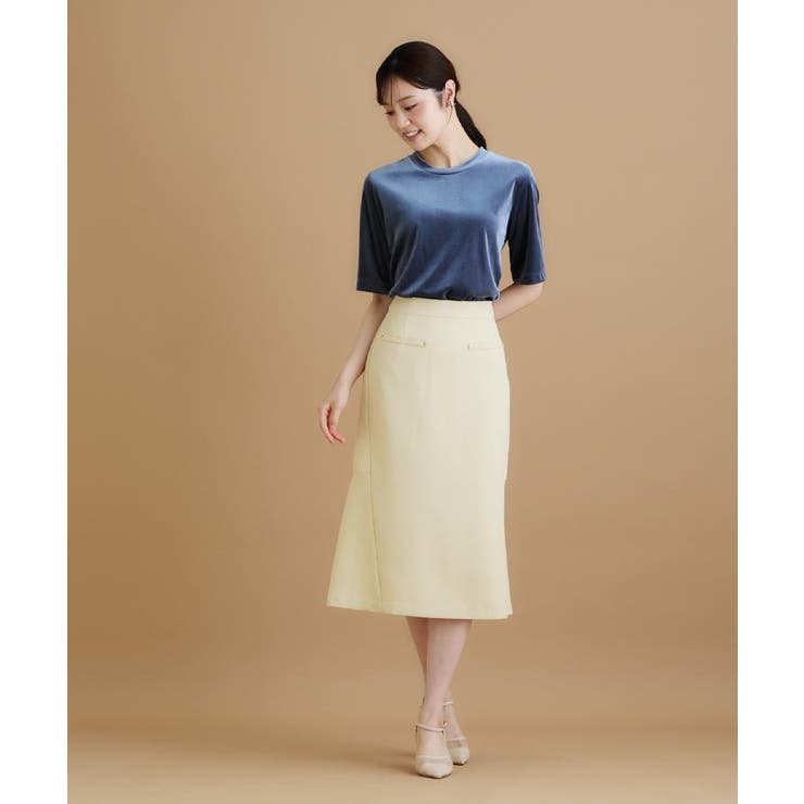《andGIRL掲載》ベロアボクシーTシャツ【洗濯機洗い可】 | index | 詳細画像1 