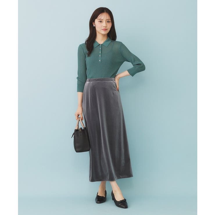 ベロアジャージナロースカート【洗濯機洗い可】 | index | 詳細画像2 