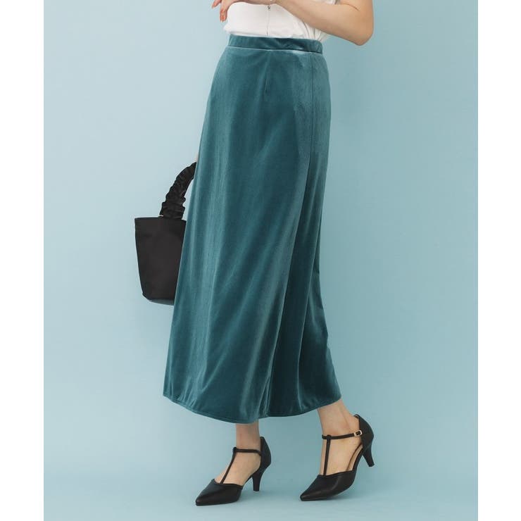 グリーン(023) | ベロアジャージナロースカート【洗濯機洗い可】 | index