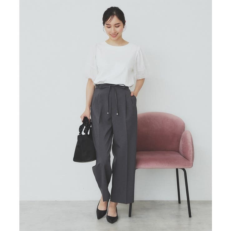 ストレッチ2タックワイドパンツ【洗濯機洗い可/接触冷感/吸水速乾】 | index | 詳細画像3 