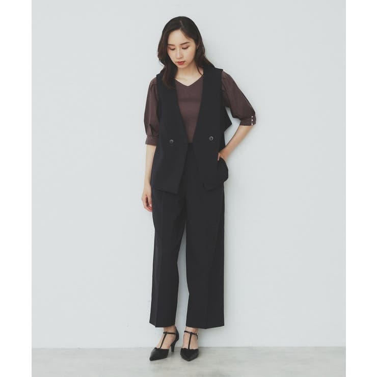 ストレッチ2タックワイドパンツ【洗濯機洗い可/接触冷感/吸水速乾】 | index | 詳細画像13 